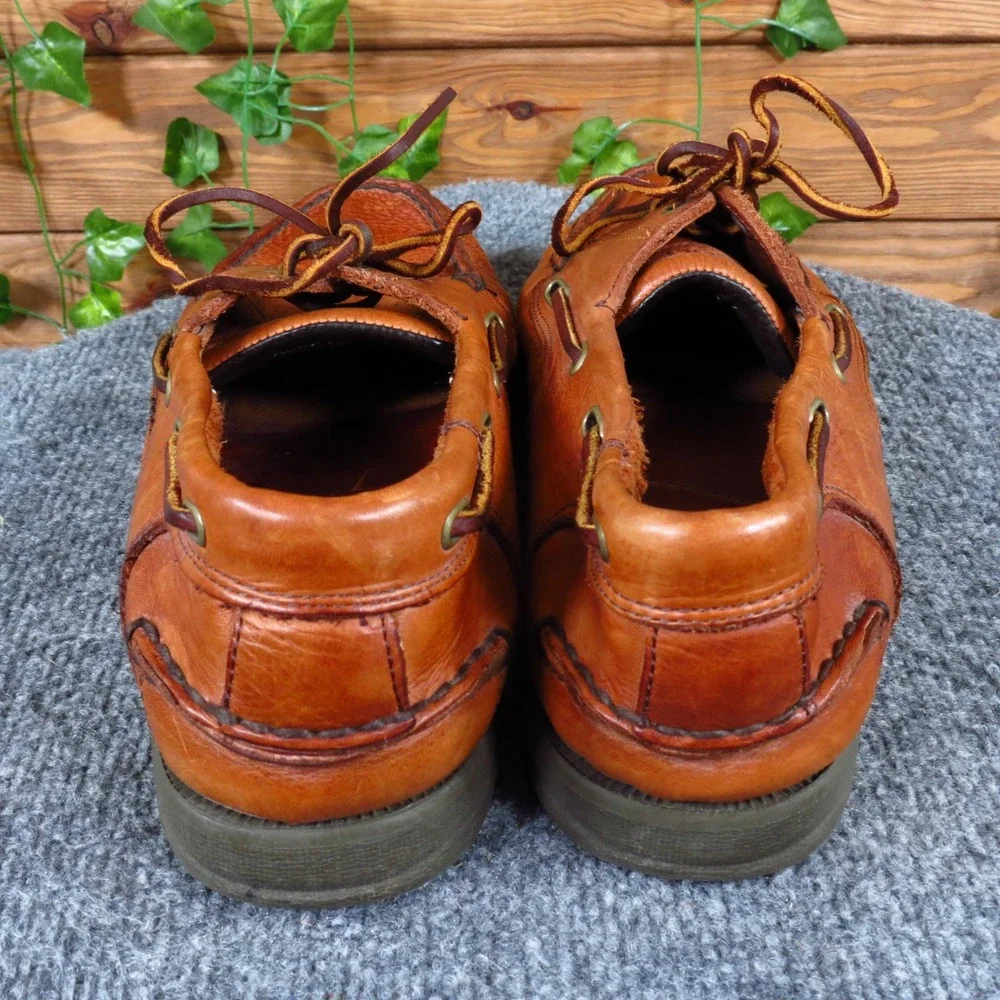 R.J. Colt Clipper Mens Boat Shoe 10.5 M Nautical Deck Loafer Brown Leather